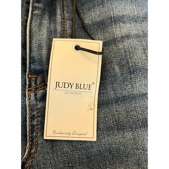 Judy Blue Jeans Skinny Women 5/27 Plaid Distressed Artsy Patchwork Boho Western - Picture 11 of 13